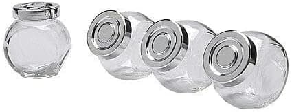 Glass Spice Jar Set - 4 Pack, Transparent White, 142g Capacity, Dishwasher Safe