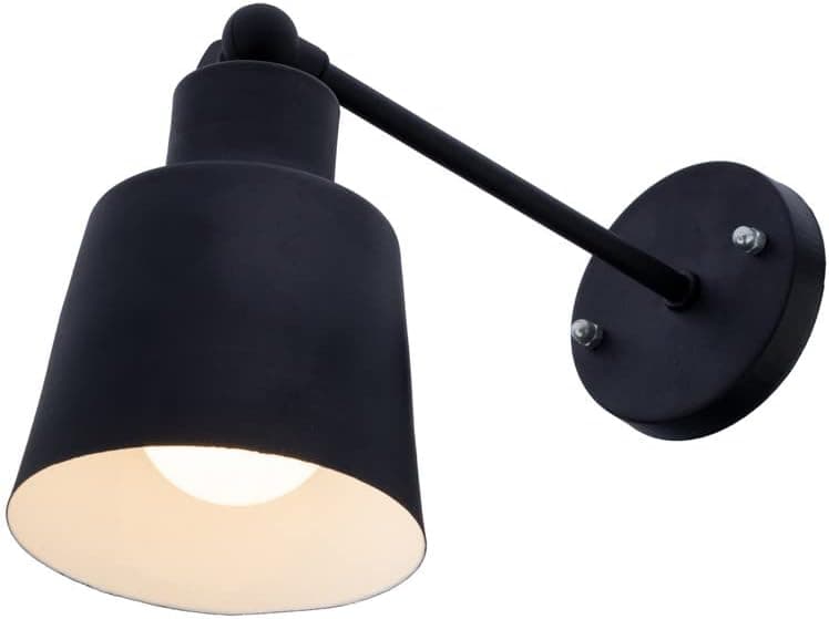 Modern Black Metal Wall Lamp - Energy Efficient Flush Mount