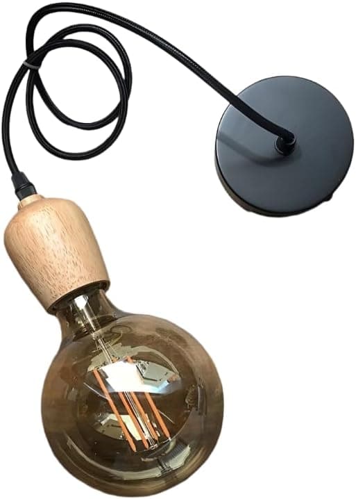 Modern Meshkah Lighting Hanging Lamp with Wooden Socket - Decorative Art Deco