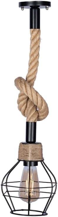 Modern White Handmade Rope Ceiling Light Fixture - Corded Electric - Indoor/Outdoor - Flush Mount - Accessories Included