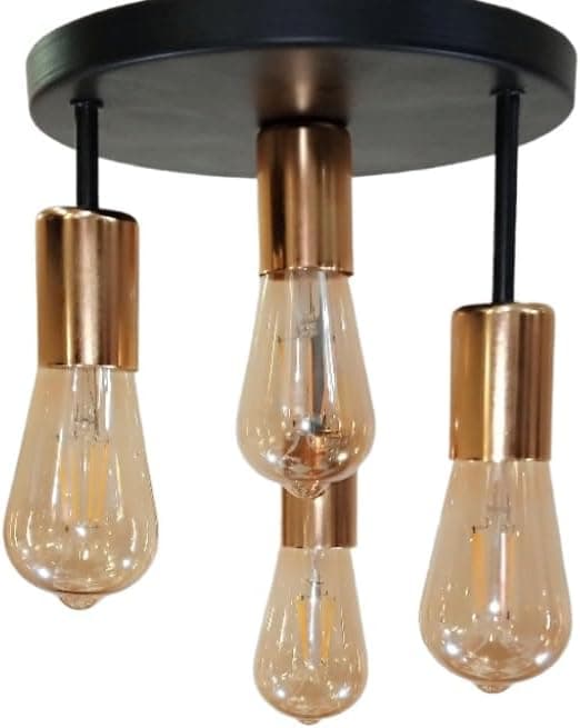 Mishkah Lighting Tate Black and Gold Ceiling Light - Elegant Modern Design