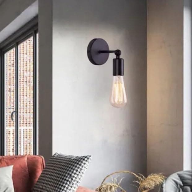 Modern Black Mini Wall Lamp - Portable Flush Mount Light