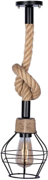 65x10 Ceiling Lamp Linen Rope