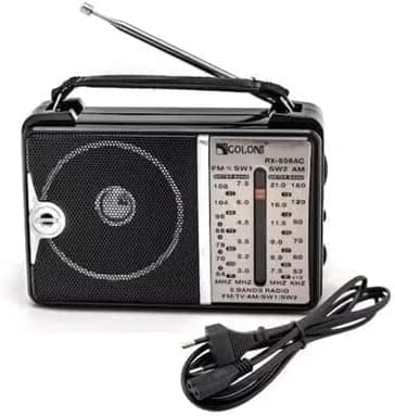 Mini Portable Electric Radio RX-606 /RX-607 works with Electricity, batteries, 4-Bands AM, FM, SW1, SW2