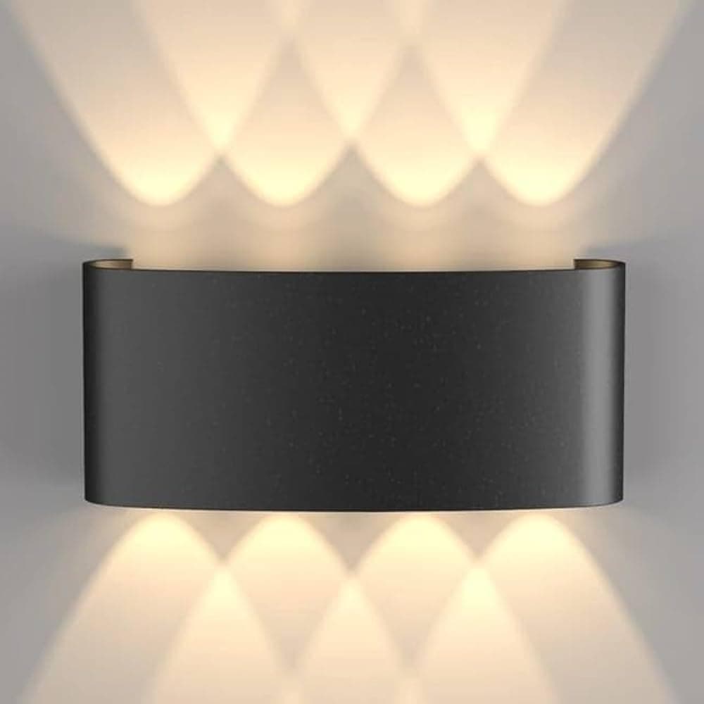 Modern Black LED Wall Lamp 8W Indoor Outdoor - Mishkah Lighting