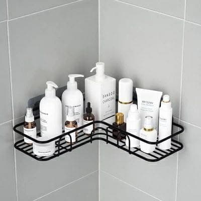 Multipurpose Kitchen Bathroom Corner Shelf Wall Mount Storage Rack Soap Holder Storage Box Shower Shelf, Bathroom Stands and Shelves