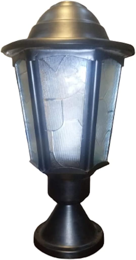 Generic Black Metal Lantern Wall Outdoor Light Fixture - Flush Mount - Weatherproof - Outdoor Garden Lighting