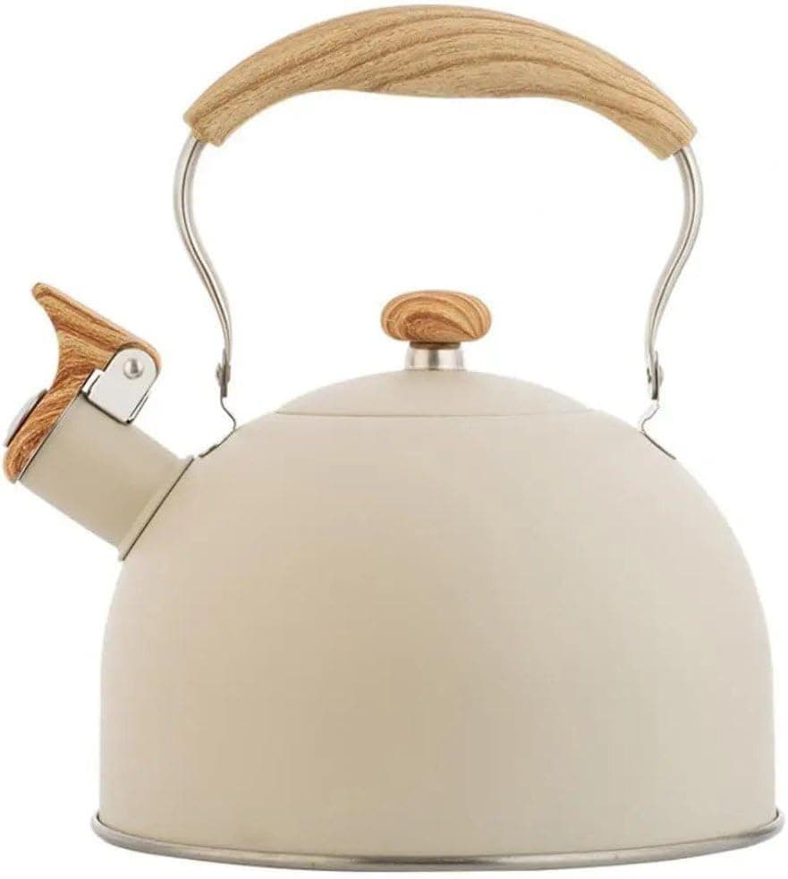 Generic Stainless Steel Kettle with Wooden Handle - 2.5L Capacity
