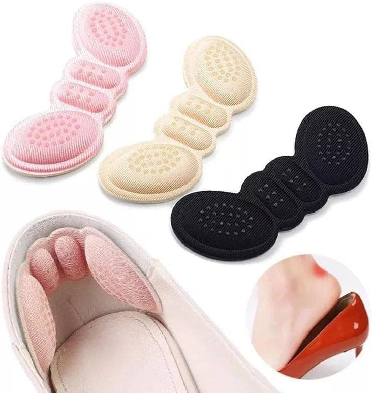 Generic Silicone Heel Pads for Foot Pain Relief - Set of 4 Pairs