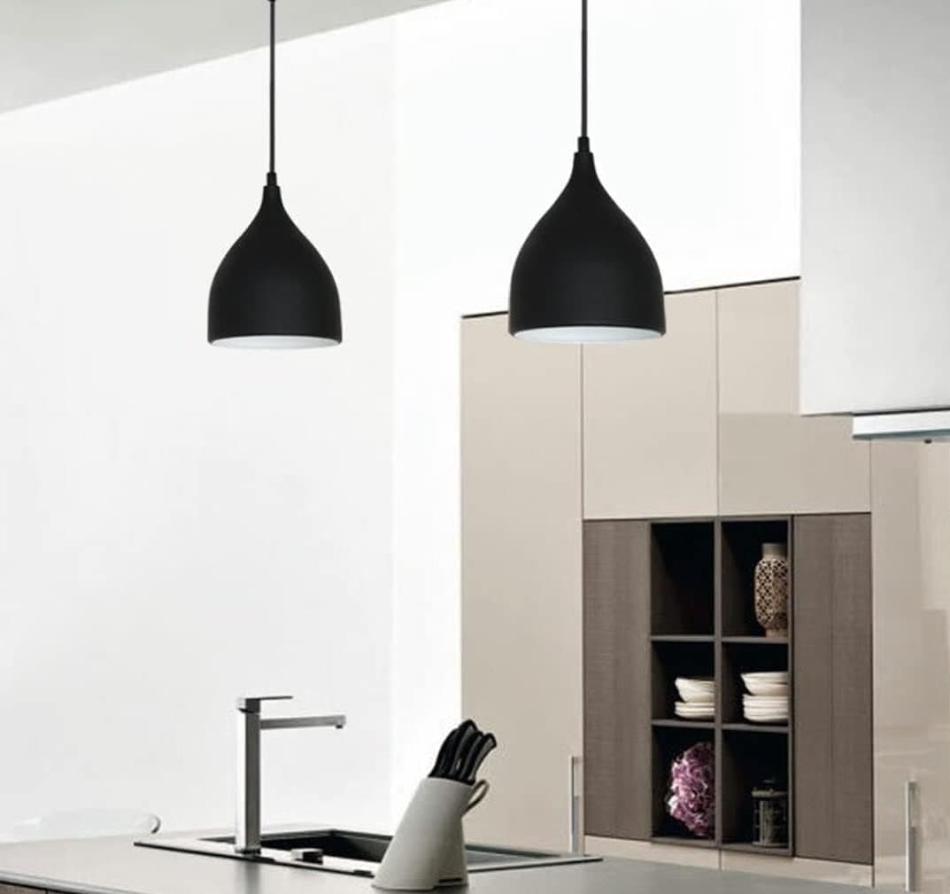 mishkah lighting Domed Ceiling Lighting Metal Unit, Black