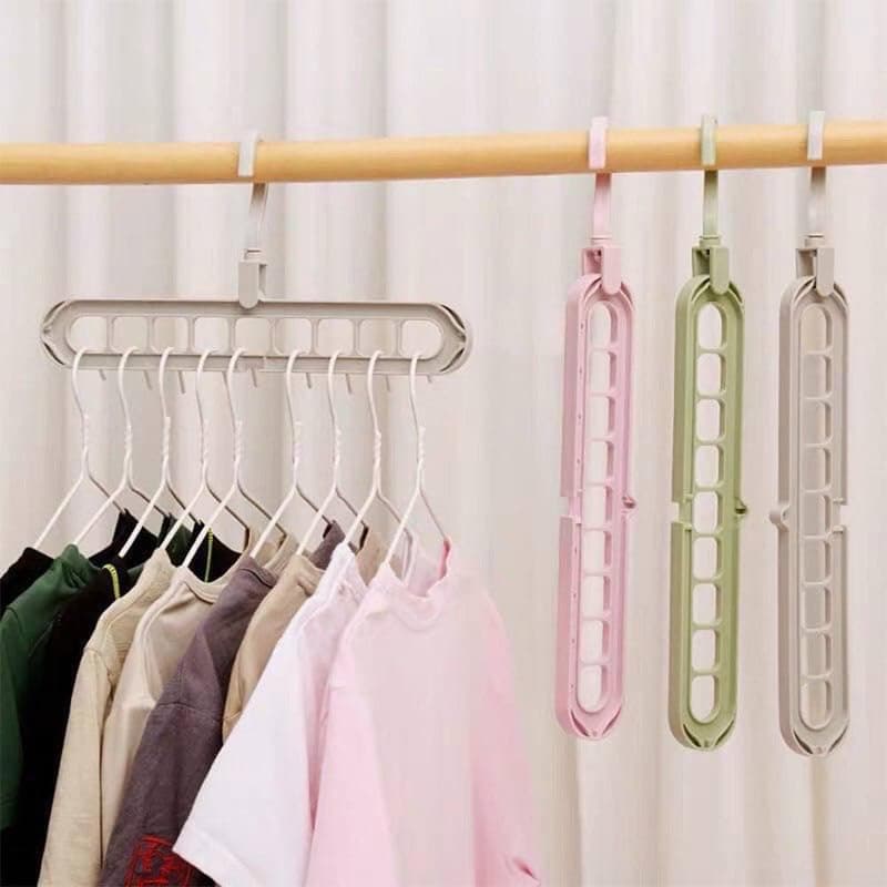 2-in-1 Rotating Clothes Hanger – 3-Pack, 360° Swivel Hook, Reinforced Plastic, Space-Saving Design, Ideal for Closet Organization and Drying Racks