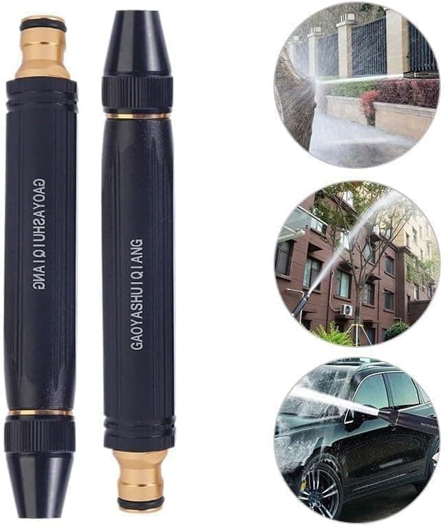 Metal High Pressure Car Wash Gun Set for Cars, Carpets, Gardens - 4 in 1