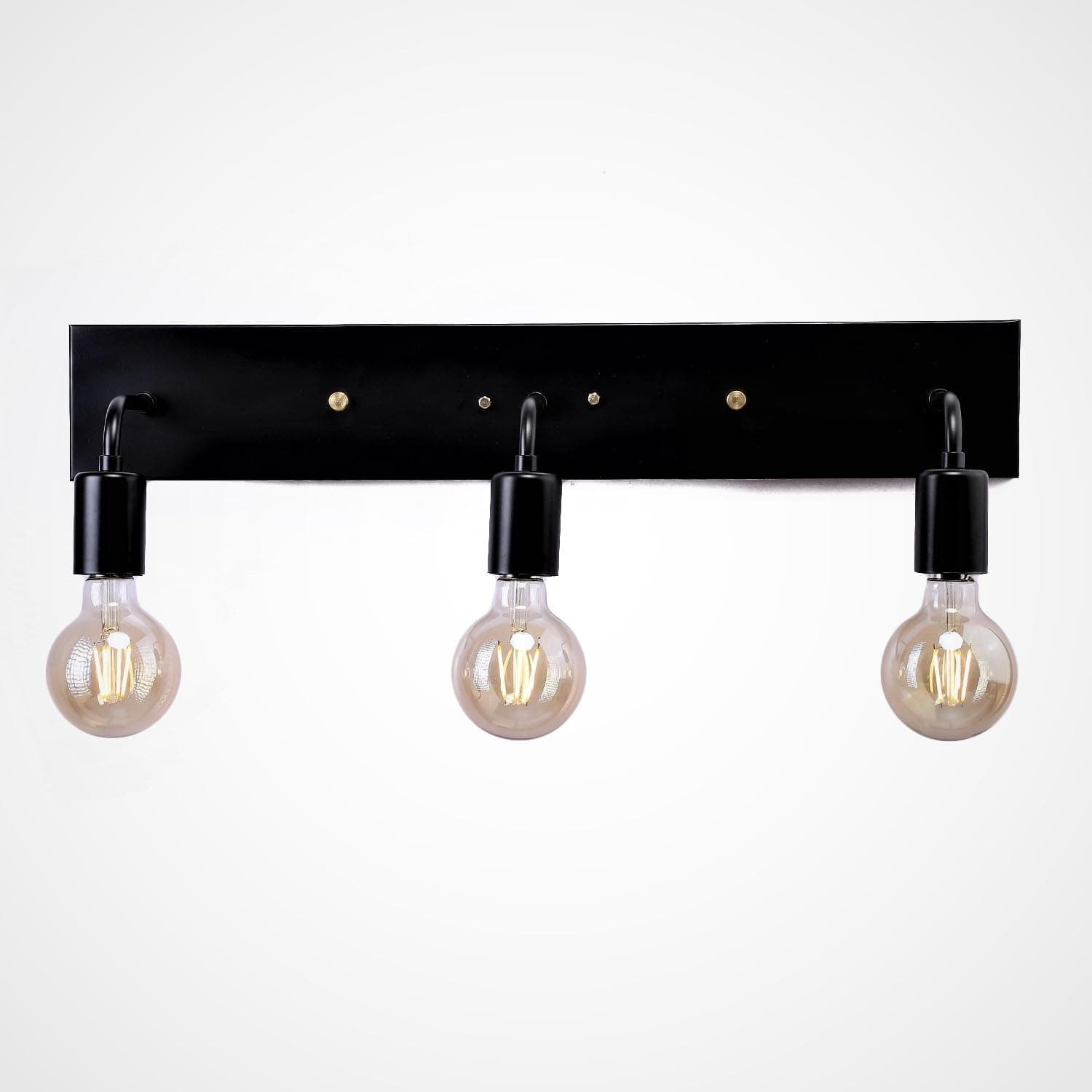 Modern Black Three-Light Wall Lamp by Mishkah Lighting