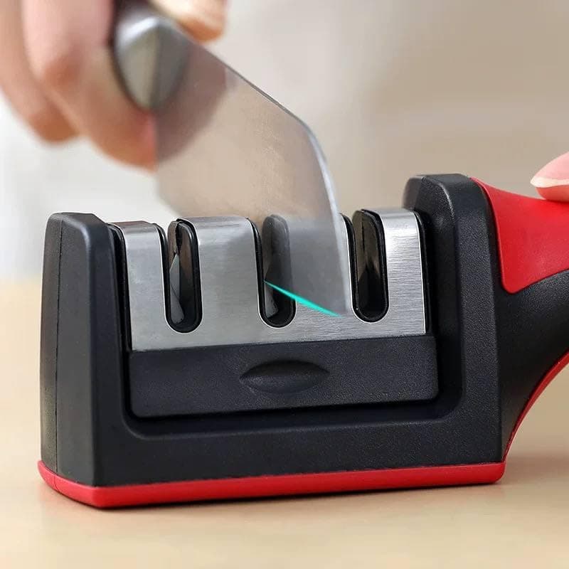 3-Stage Professional Knife Sharpener - Tungsten Steel/Diamond/Ceramic Stone - Coarse & Precise Sharpening