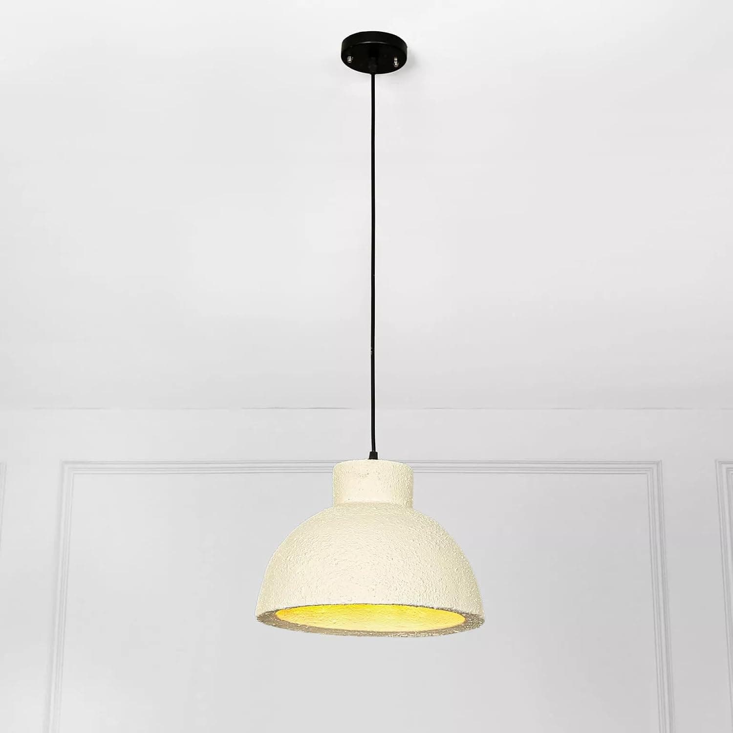 Modern Fiberglass Hanging Ceiling Light 30cm - Warm White and Yellow Lighting
