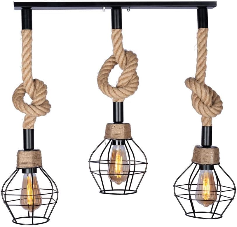 60x60 Ceiling Lamp Linen Rope RL-CP-007