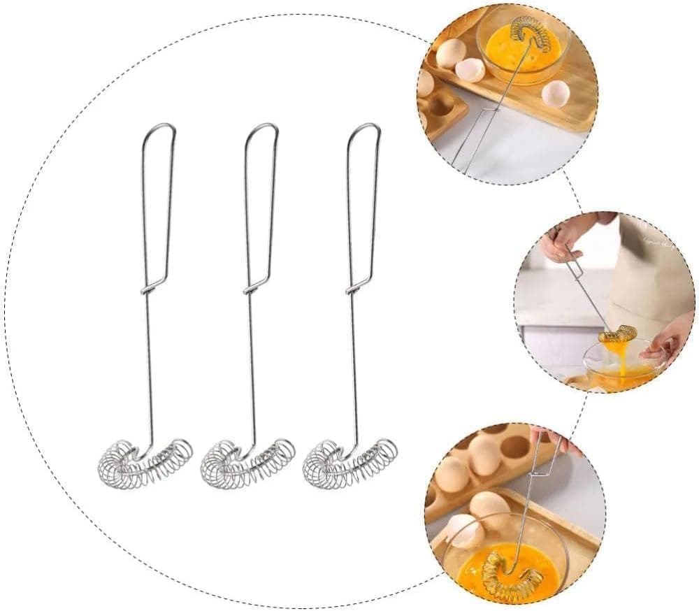 Generic 10 Inch Stainless Steel Semi-Automatic Whisk Racket - Durable & Lightweight