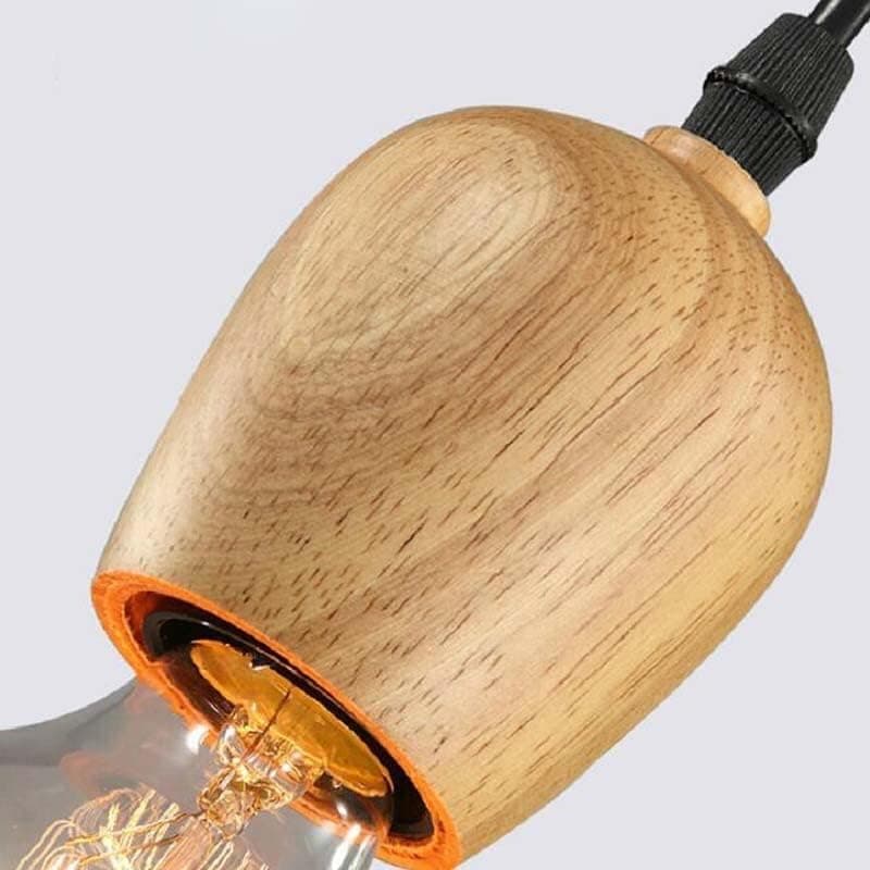 Modern Beige Wood Lamp Socket E27 Base - Durable & Easy Installation