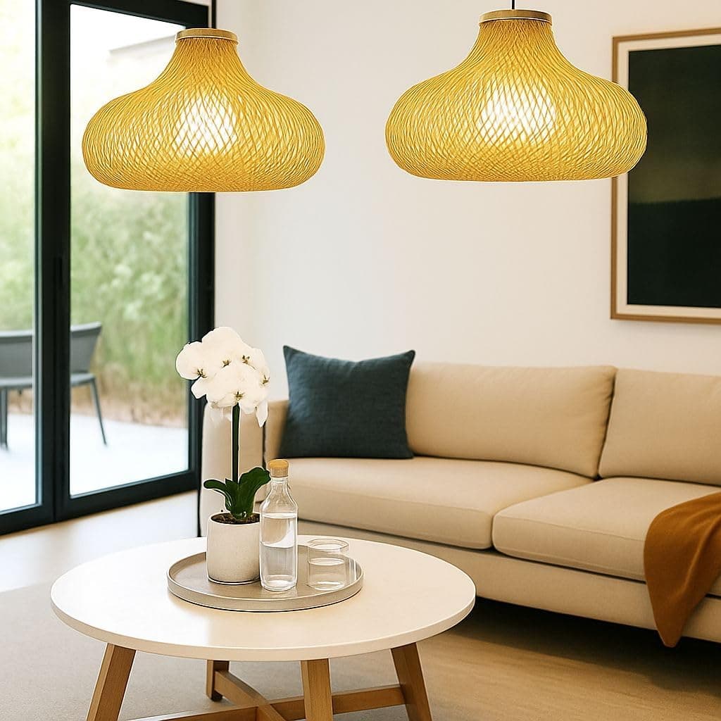 Mushkah Lighting Natural Bamboo Woven Lamp