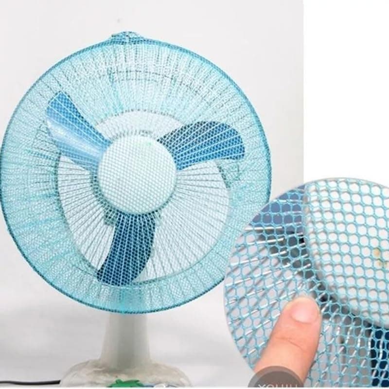 Fan Cover for Protection from Kids, Lycra Mesh Material, 52 cm, Dustproof, Easy to Use and Clean, Set of 2 Pieces - Safe & Practical Solution for Home & Family Use