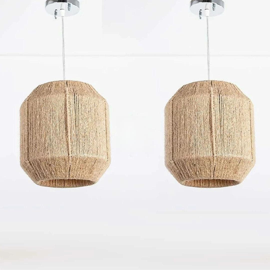 Bulbo Boho Beige Chandelier Lamp Set - 2 Pieces (Meshkah Lighting)