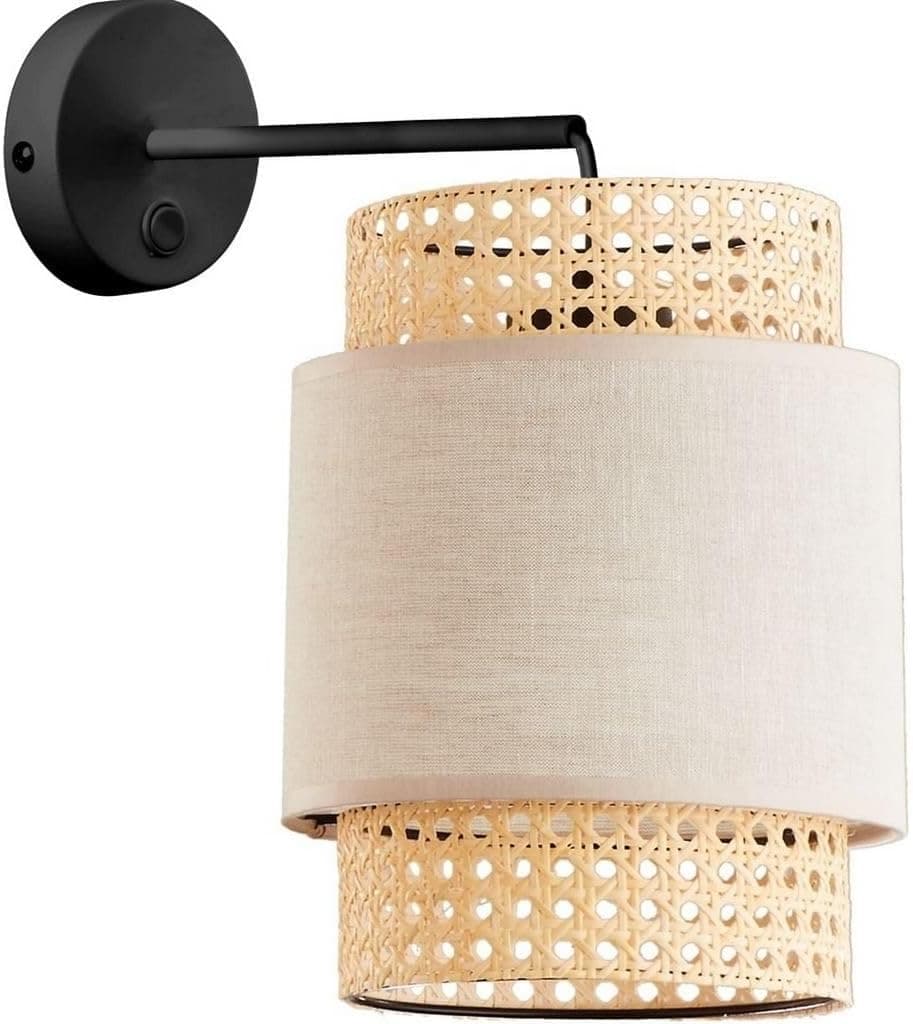 Wall Lamp 35x20cm - Black and Beige