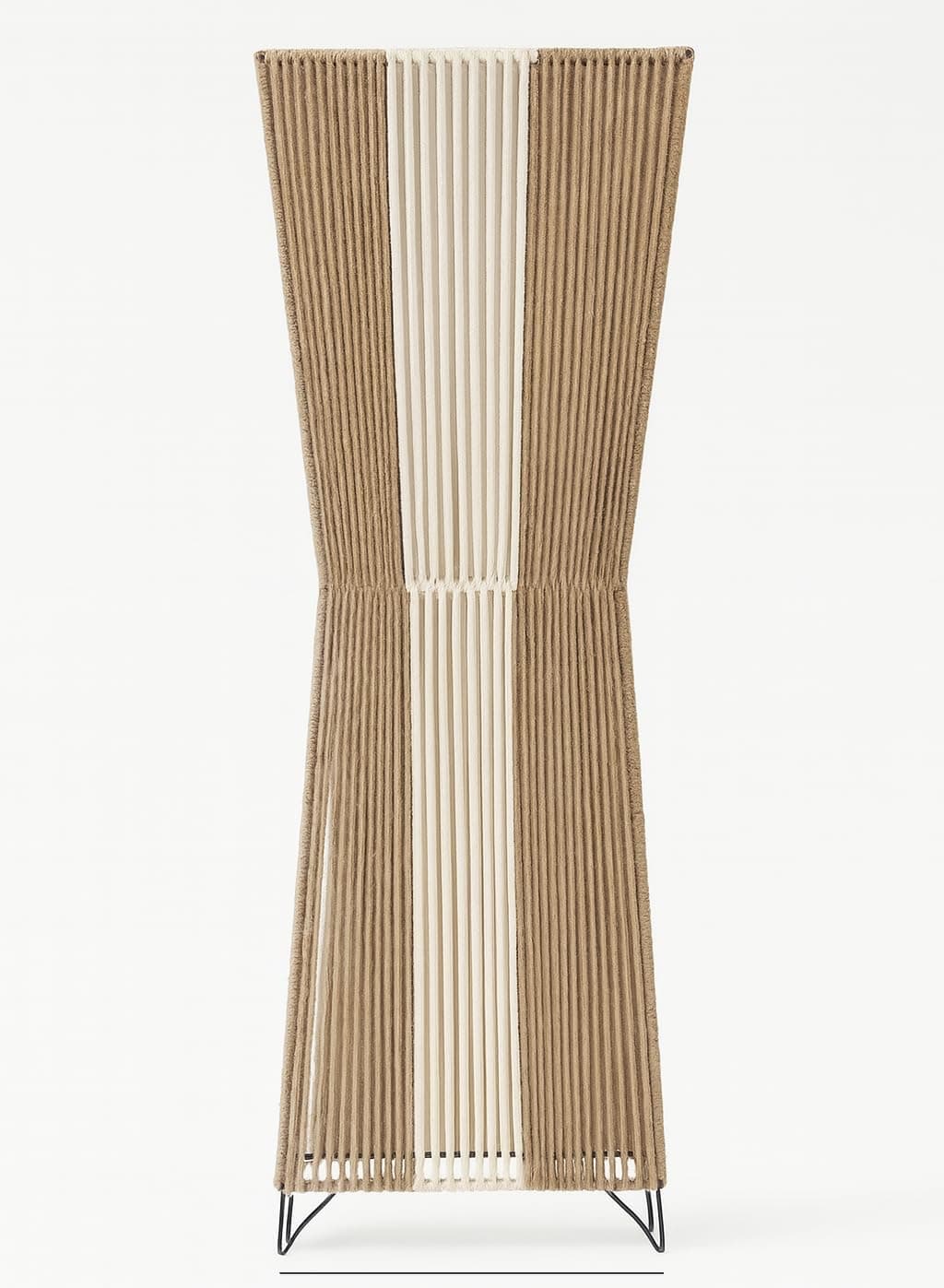 Mushkah Lighting Burlap and Cotton Decorative Floor Lamp - Slim Design__