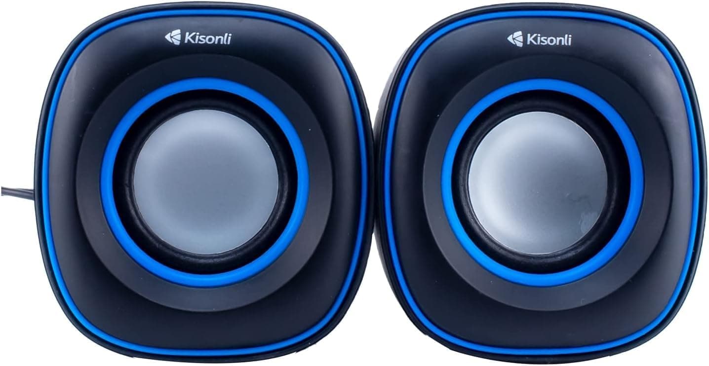 مكبرات صوت كمبيوتر صغيرة بمنفذ USB سلكي، مكبرات صوت خفيفة الوزن وعالية الأداء، قطعتين - V350