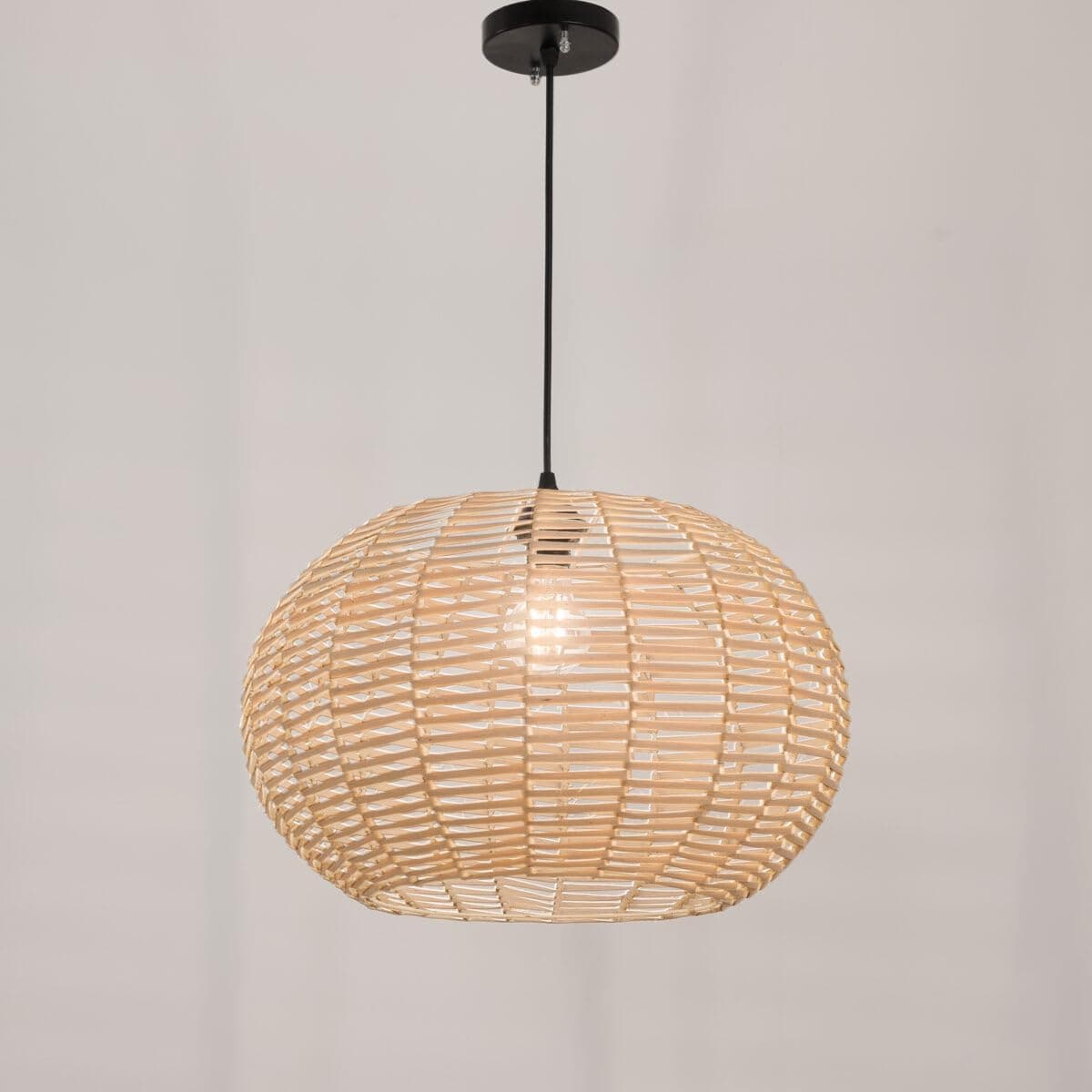 Jeremiah Boho Beige Bamboo Hanging Pendant Light