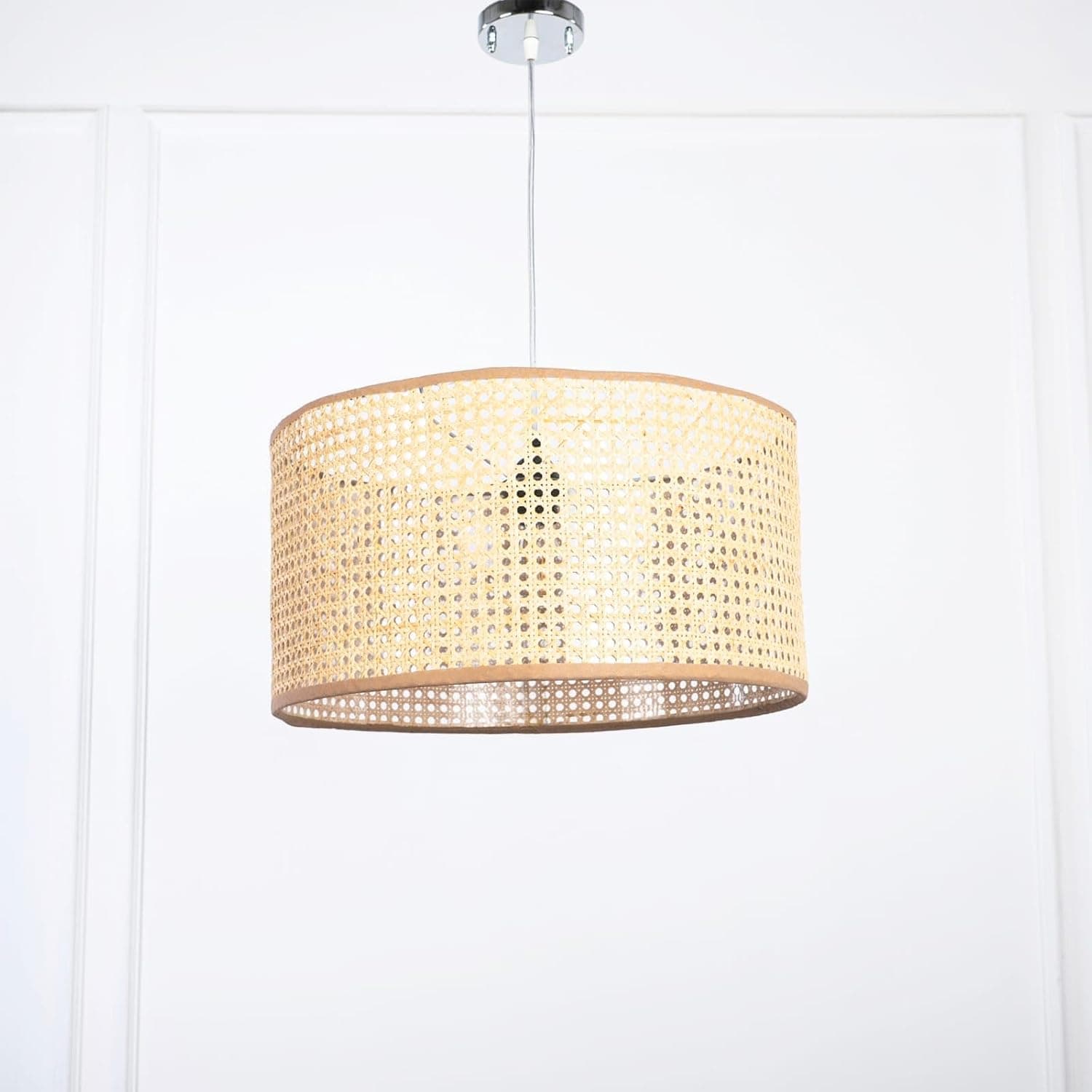 Beige Rattan Hanging Lamp