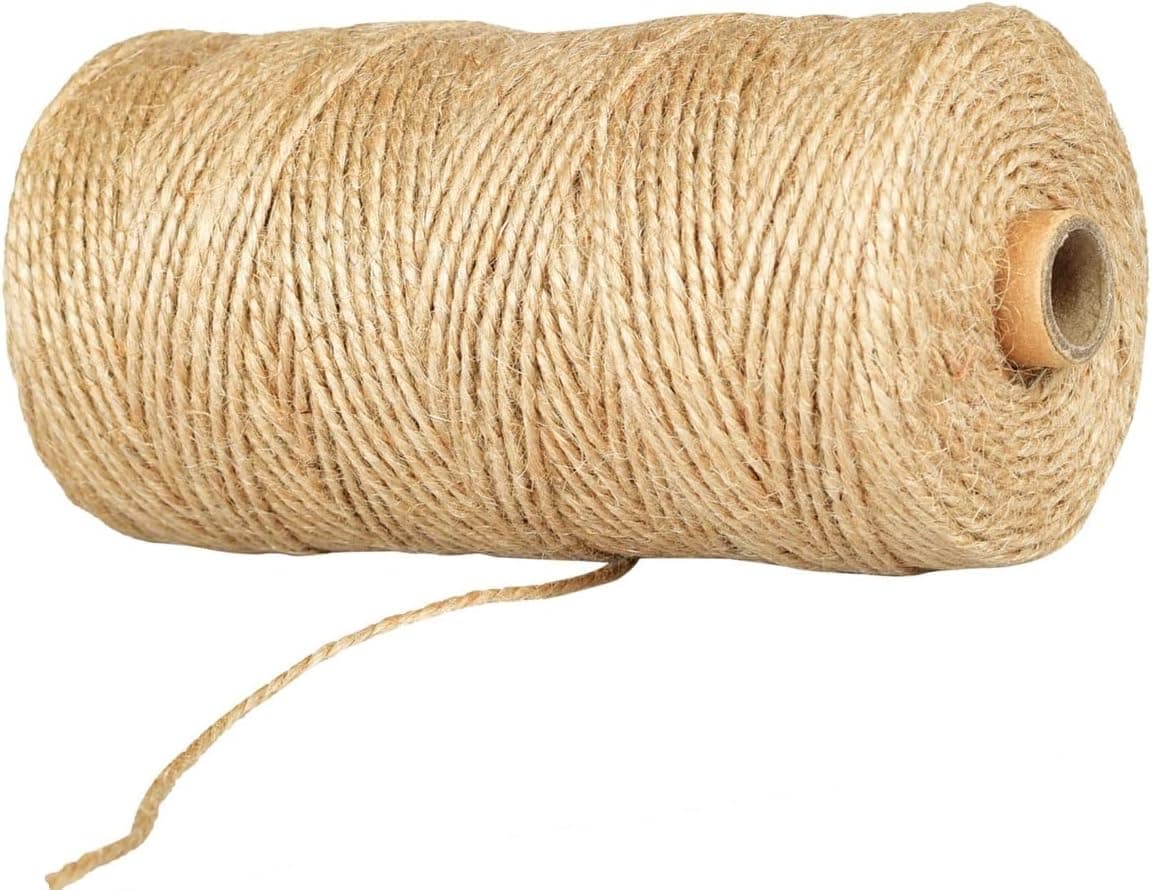 ShineWe 2mm Brown Jute Twine, 656ft - Crafts, Gift Wrapping, Gardening