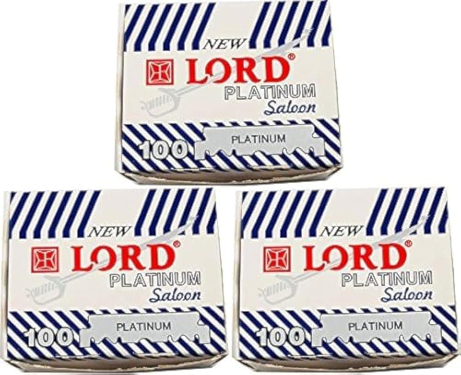Lord Platinum Single Edge Razor Blades, 300 Blades - Multicolor