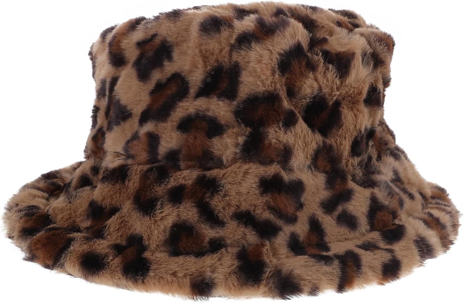 Fur Hunting Hat Winter Tiger for Women's - Brown