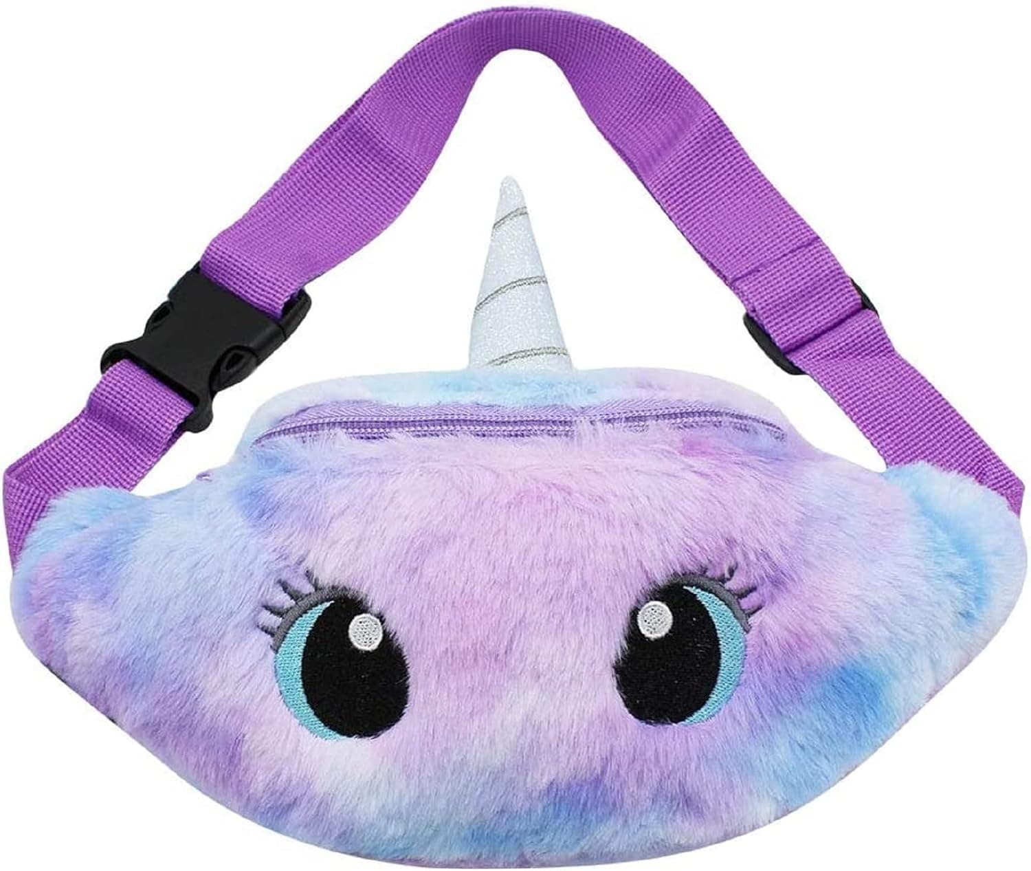FunBlast Soft Fur Unicorn Waist Pouch for Girls - Multicolor Fashion Travel Bag