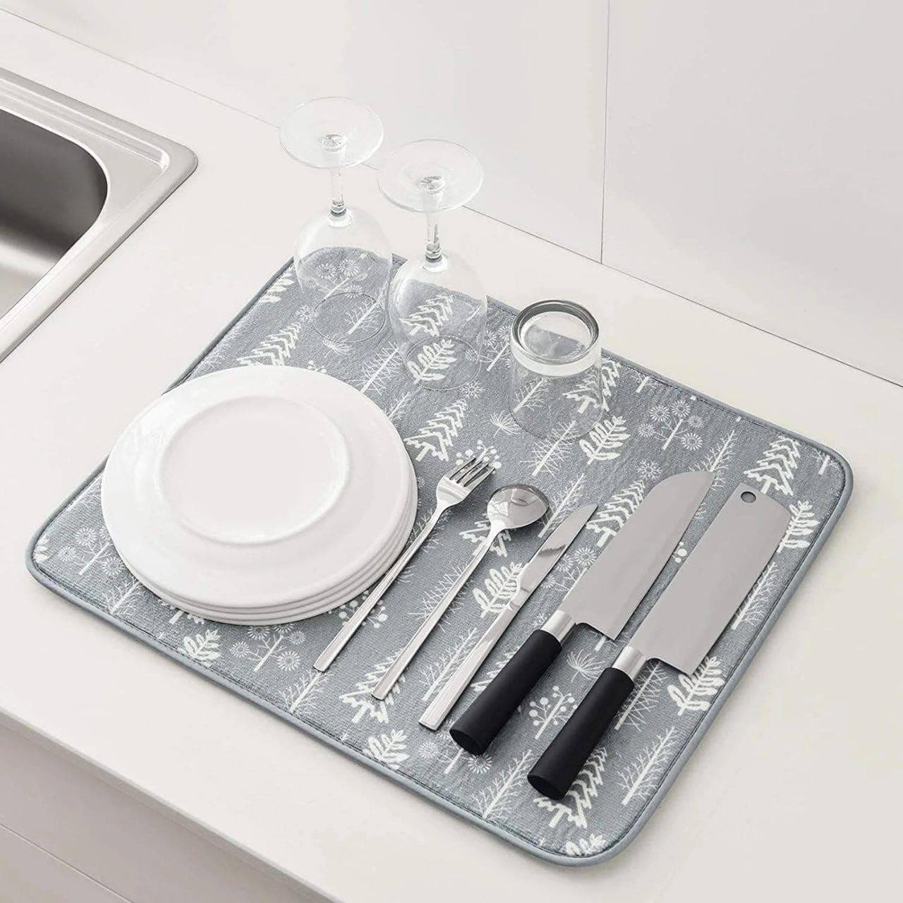 Microfiber Dish Drying Mat - Multi, Absorbent, Lightweight