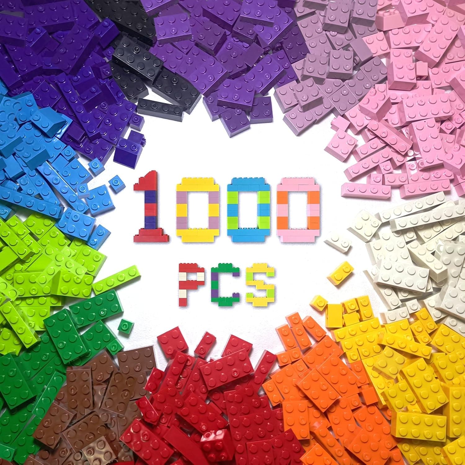 مكعبات بناء كلاسيكية من ويفينج، 1000 قطعة، للأطفال من 4 إلى 6 سنوات - متعدد الألوان