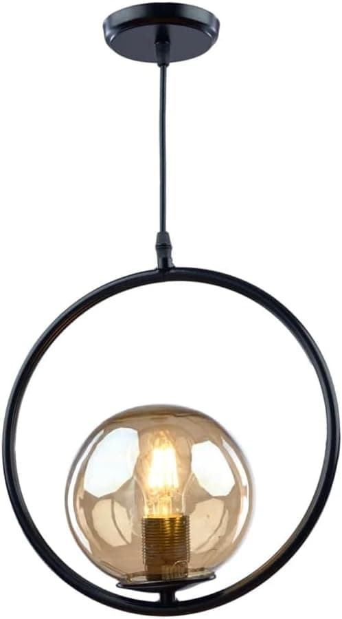 لمبة تعليق سوداء حديثة قابلة للتعديل بقاعدة E27 - إضاءة مشكاة بولا تعليق