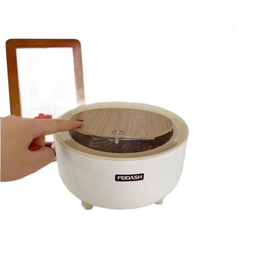 Generic Mini Desktop Trash Can with Lid - 2L White Polypropylene - Odor Seal - Small Garbage Bin for Office, Desk